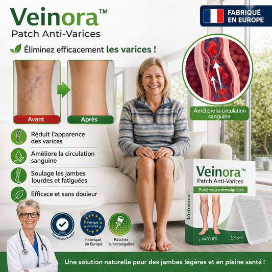Veinora™ Patch Anti-Varices | Éliminez les varices visibles et retrouvez des jambes lisses en 7 jours chrono !