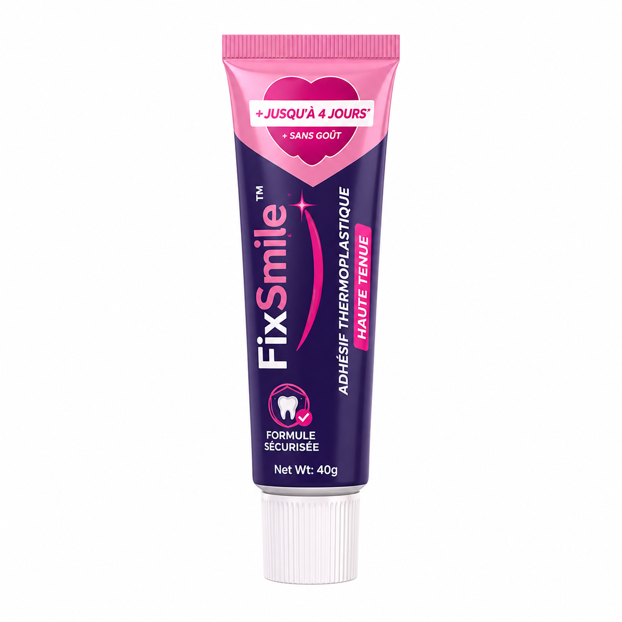 FixSmile™ Adhésif Thermoplastique Haute Tenue | Fixe instantanément votre prothèse, stoppe les mouvements gênants en 3 minutes !