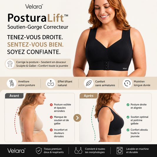 PosturaLift™ Soutien-Gorge Correcteur | Redressez votre dos, galbez votre poitrine et soulagez vos épaules !