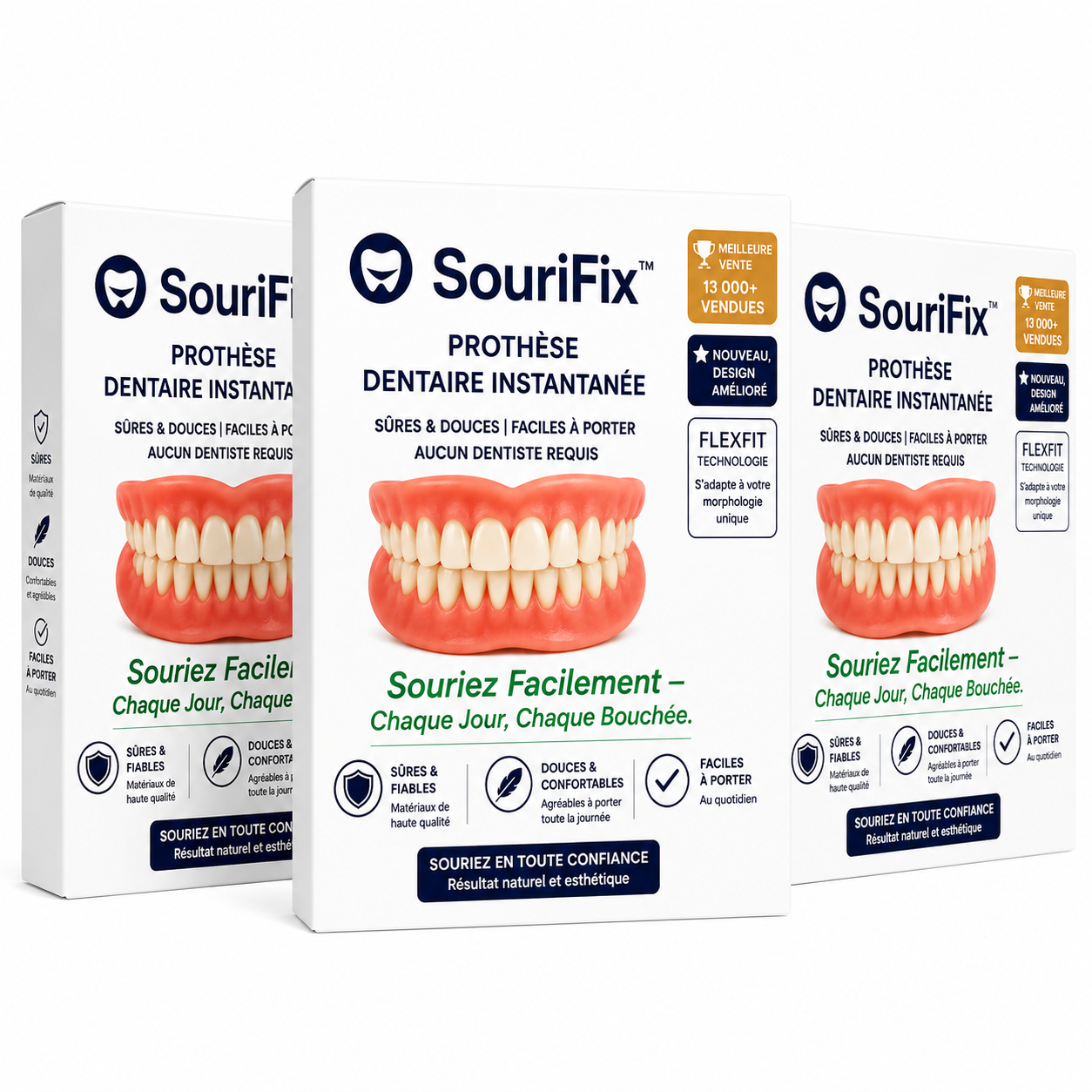 SouriFix™ Prothèse Dentaire Instantanée | Un sourire éclatant sans dentiste en 10 secondes!