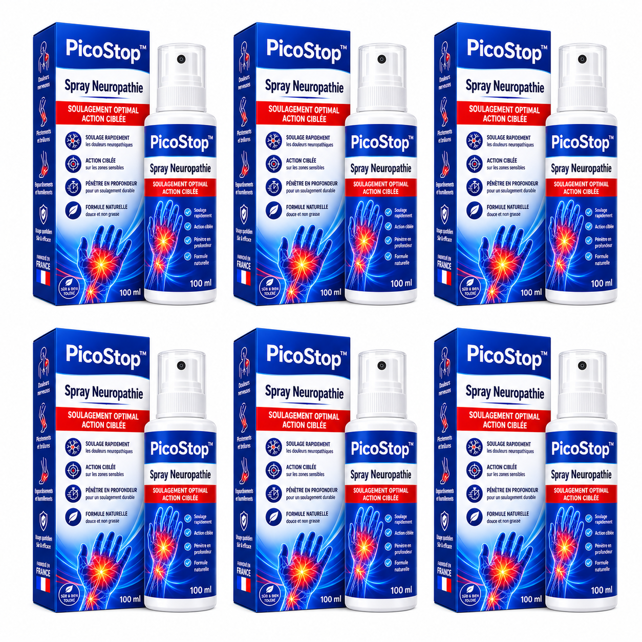 PicoStop™ Spray Neuropathie | Stoppez picotements et engourdissements dès la première application !