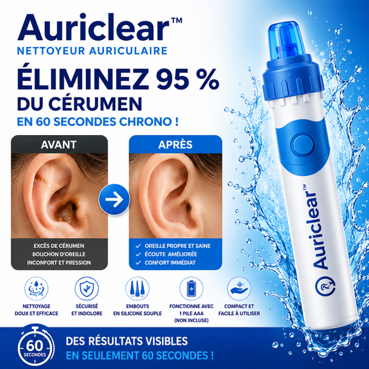 Auriclear™ Nettoyeur Auriculaire | Éliminez 95 % du cérumen en 60 secondes chrono !