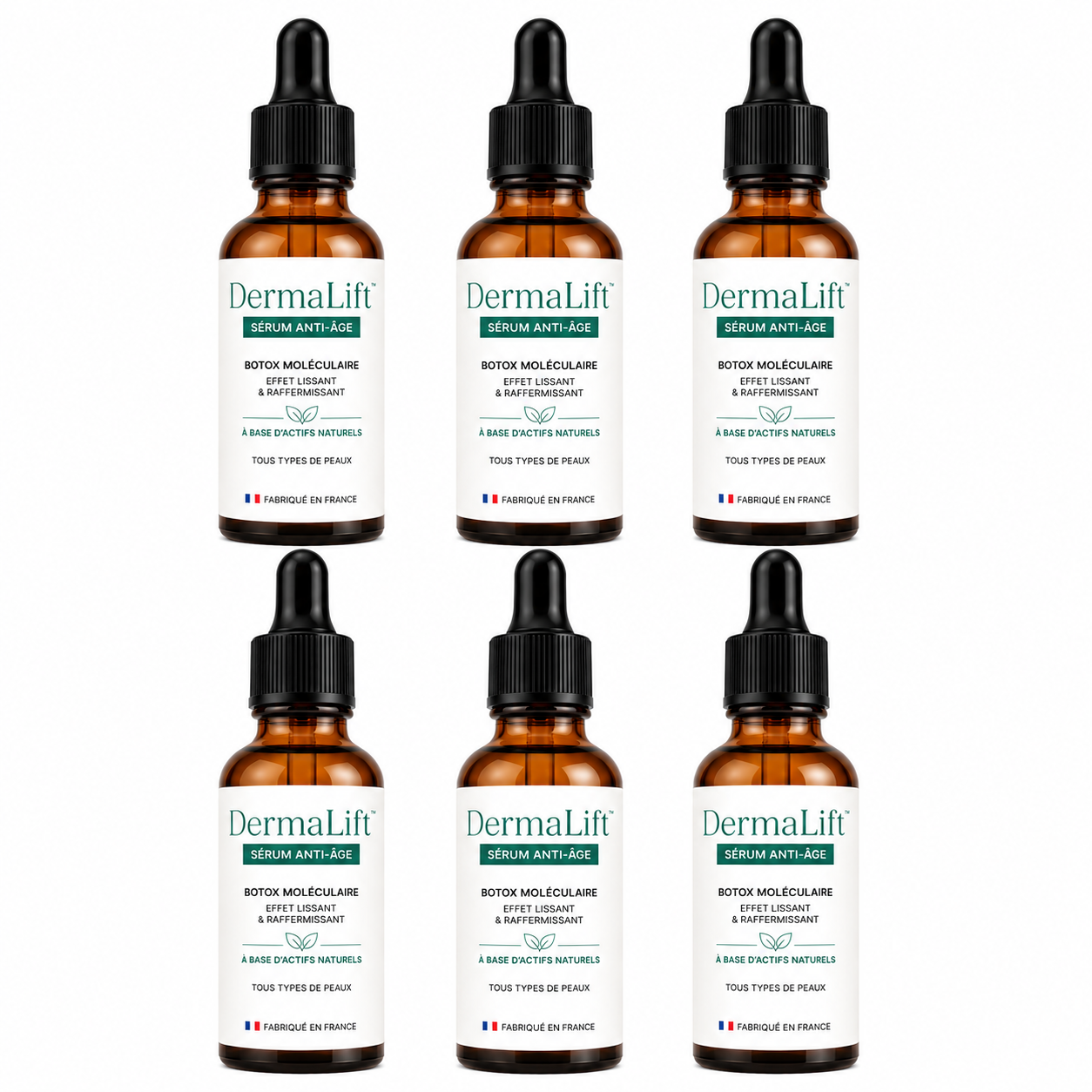 DermaLift™ Sérum Botox Moléculaire Anti-Âge | Effacez vos rides en 15 minutes, sans aiguilles ni douleur !