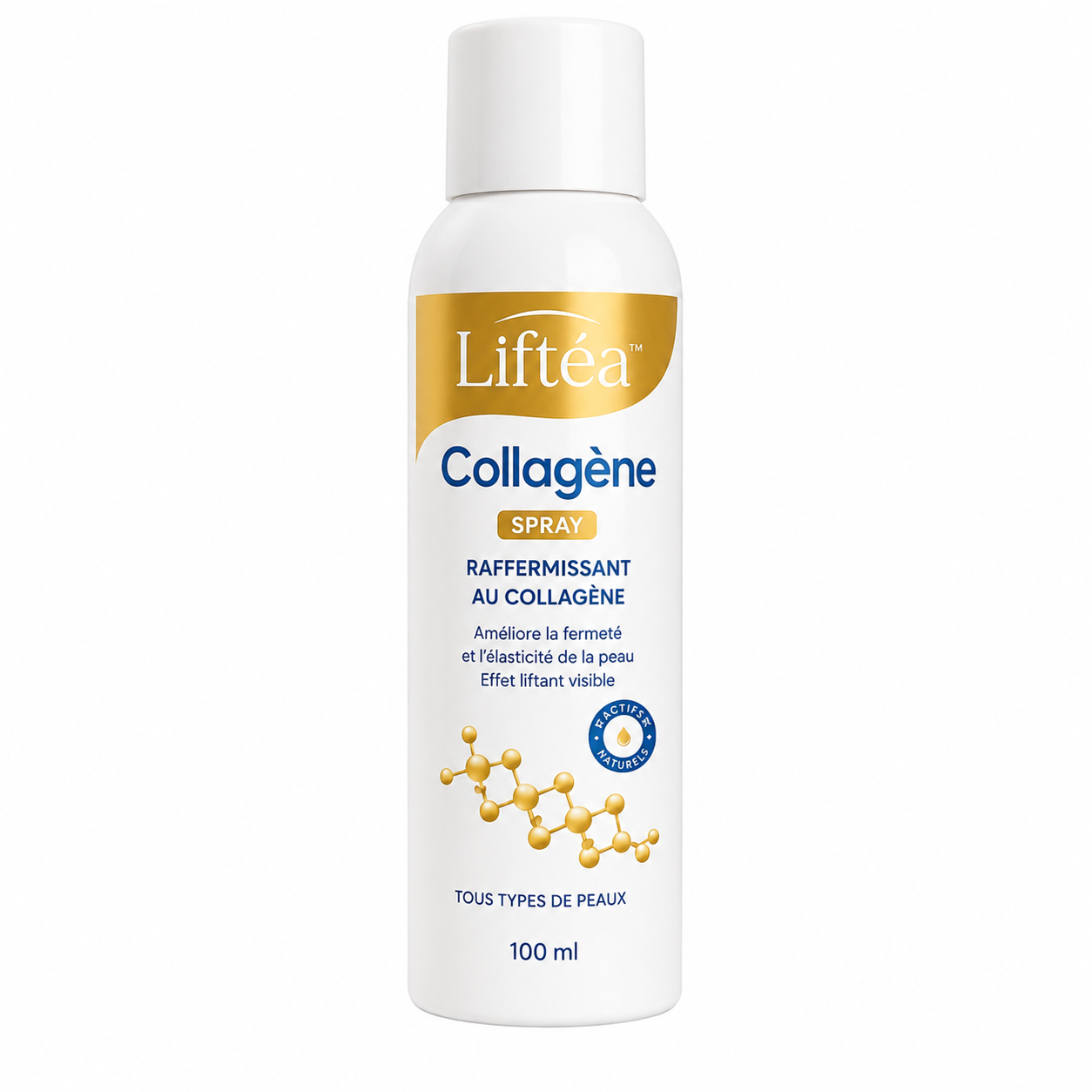 Liftéa™ Spray Raffermissant au Collagène | Raffermit la peau relâchée et lisse les rides en 24h, sans injection ni chirurgie !