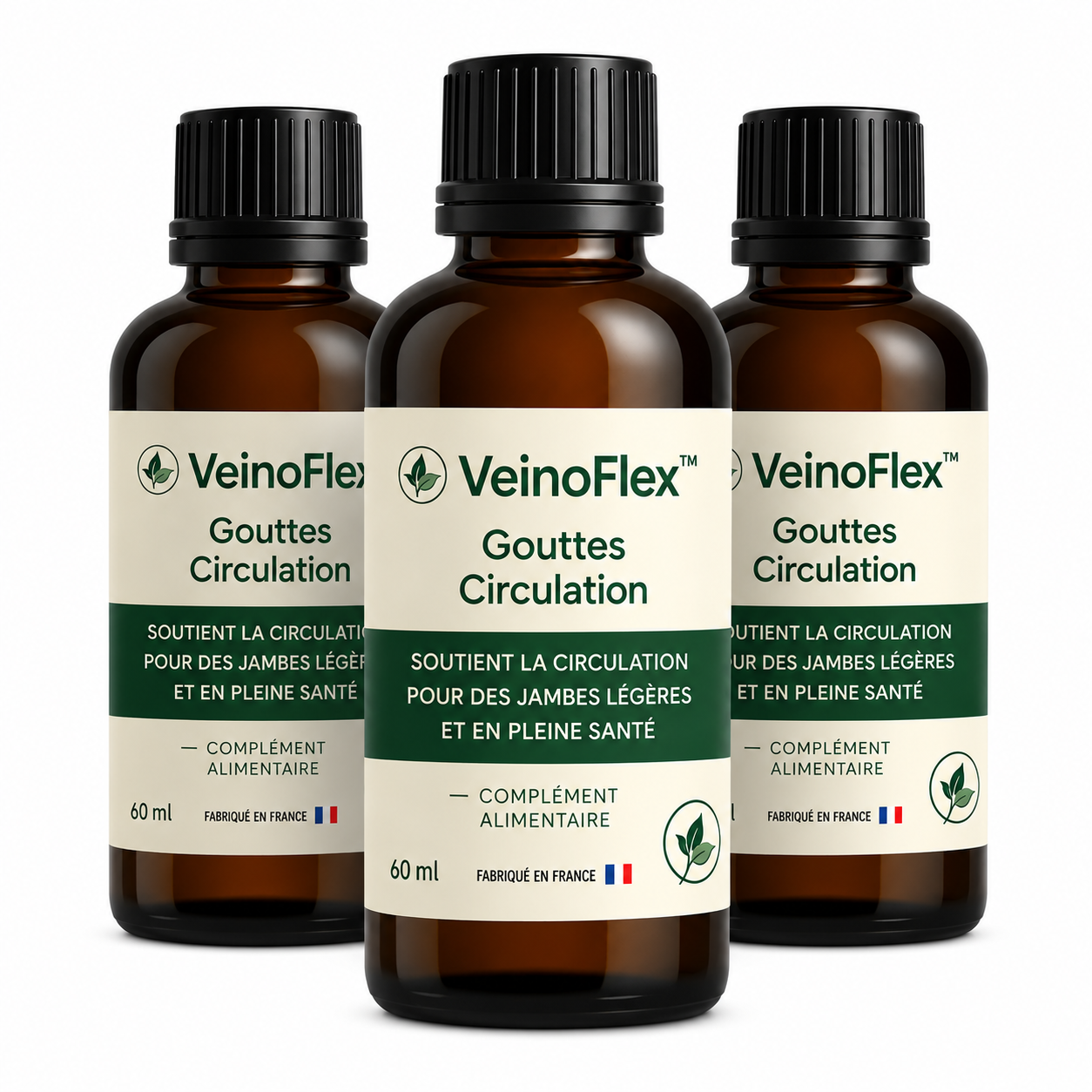 VeinoFlex™ Gouttes Circulation | Réduisez les gonflements et la sensation de jambes lourdes de 95% en seulement 7 jours !