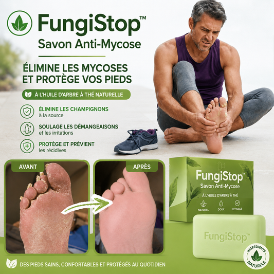 FungiStop™ Savon Anti-Mycose | Stoppez les démangeaisons et éliminez les champignons en 7 jours !
