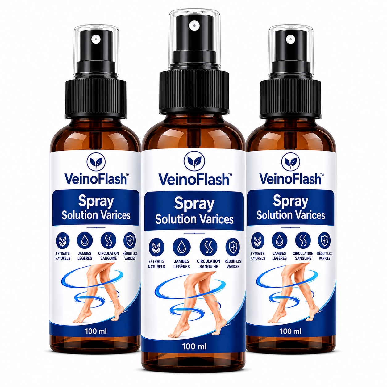 VeinoFlash™ Spray Solution Varices | Réduisez la douleur et les gonflements des jambes jusqu’à 90% – Éliminez les varices en 2 semaines !