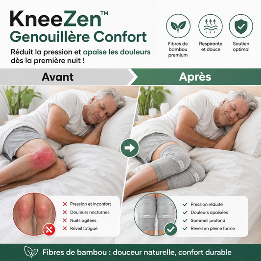 KneeZen™ Genouillère Confort | Réduit la pression et apaise les douleurs dès la première nuit !