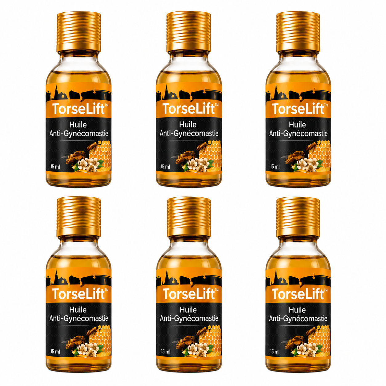 TorseLift™ Huile Anti-Gynécomastie | Éliminez la graisse et retrouvez un torse plat en 10 minutes !