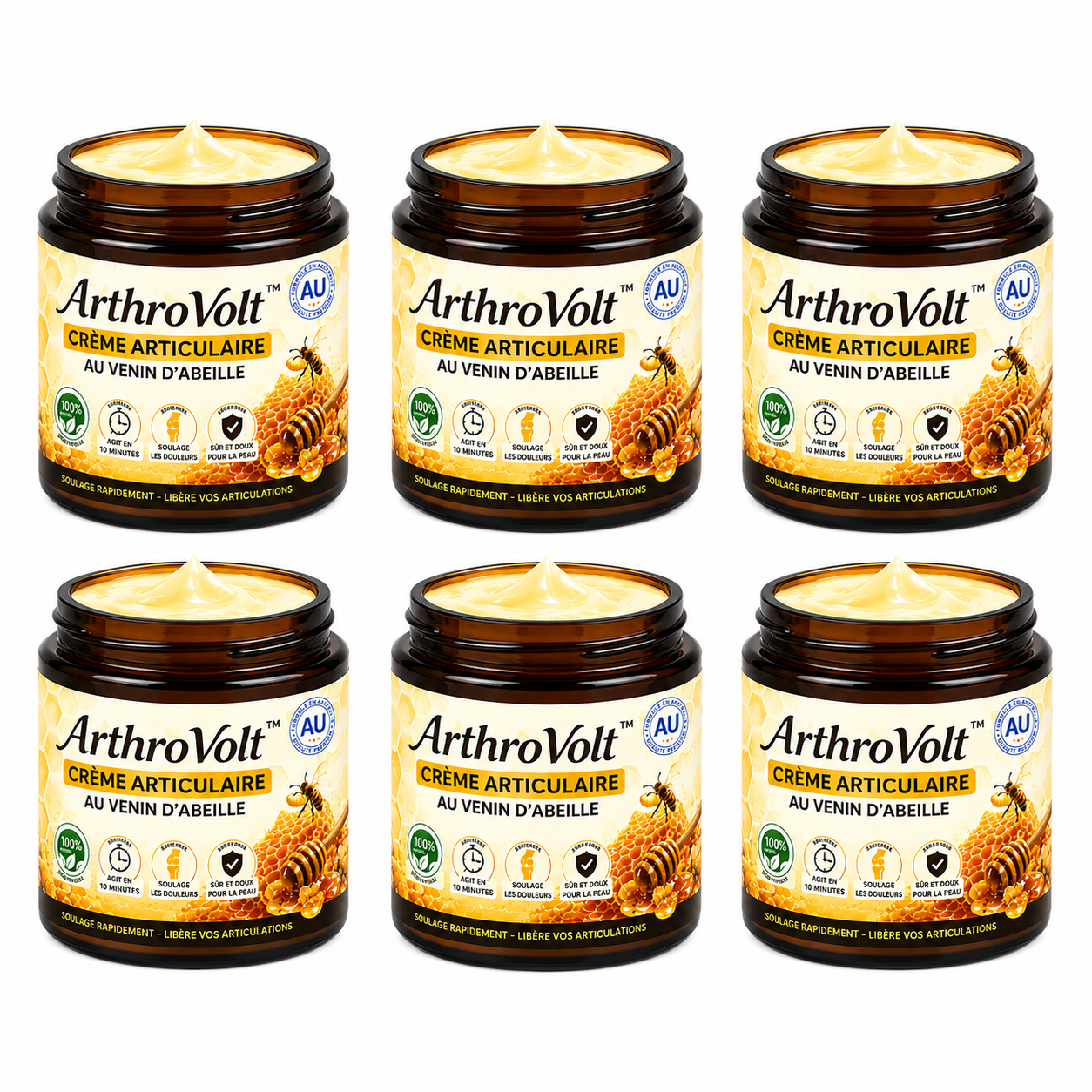 ArthroVolt™ Crème Articulaire au Venin d’Abeille | Soulage les douleurs et libère vos articulations en 10 minutes !