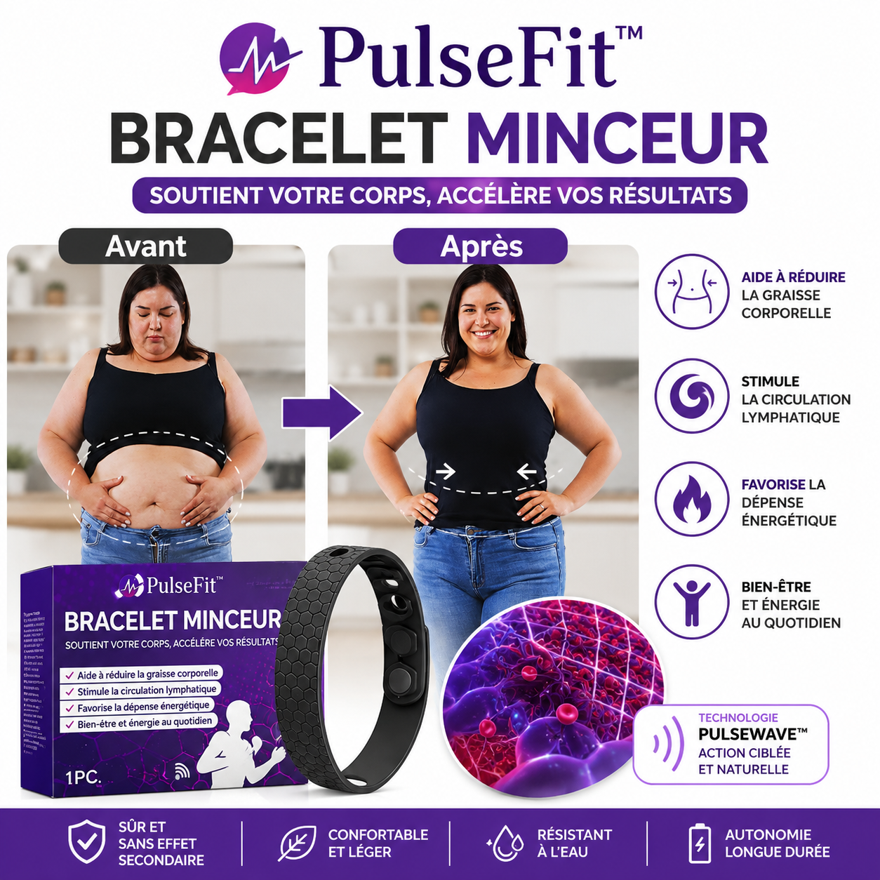 PulseFit™ Bracelet Minceur | Perdez jusqu’à 10 kg en seulement 3 semaines !