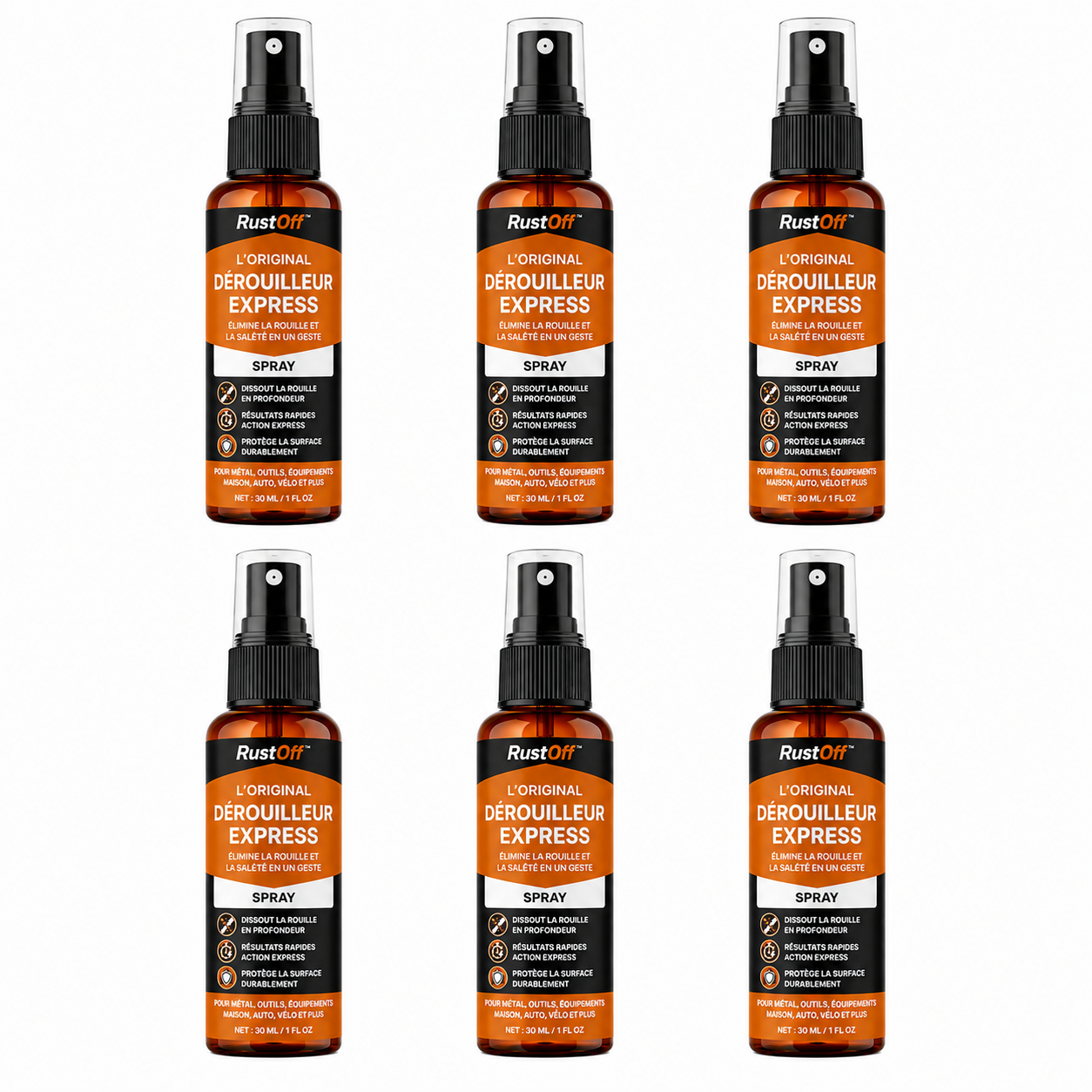 RustOff™ Spray Anti-Rouille Express | Pulvérisez, attendez 5 minutes et retrouvez des surfaces propres, sans frotter !