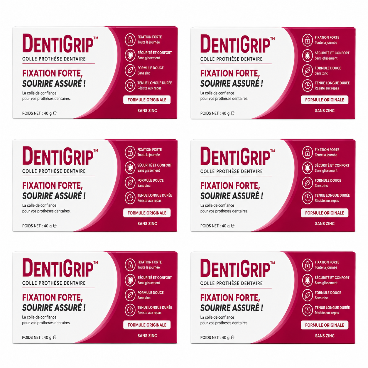 DentiGrip™ Colle Prothèse Dentaire | Fixez votre dentier jusqu’à 4 jours, sans glissement ni irritation !