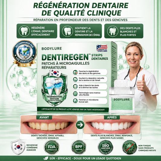 DentiRegen™ Strips Dentaires | Réparez vos dents et stoppez les gencives qui saignent en 7 jours !