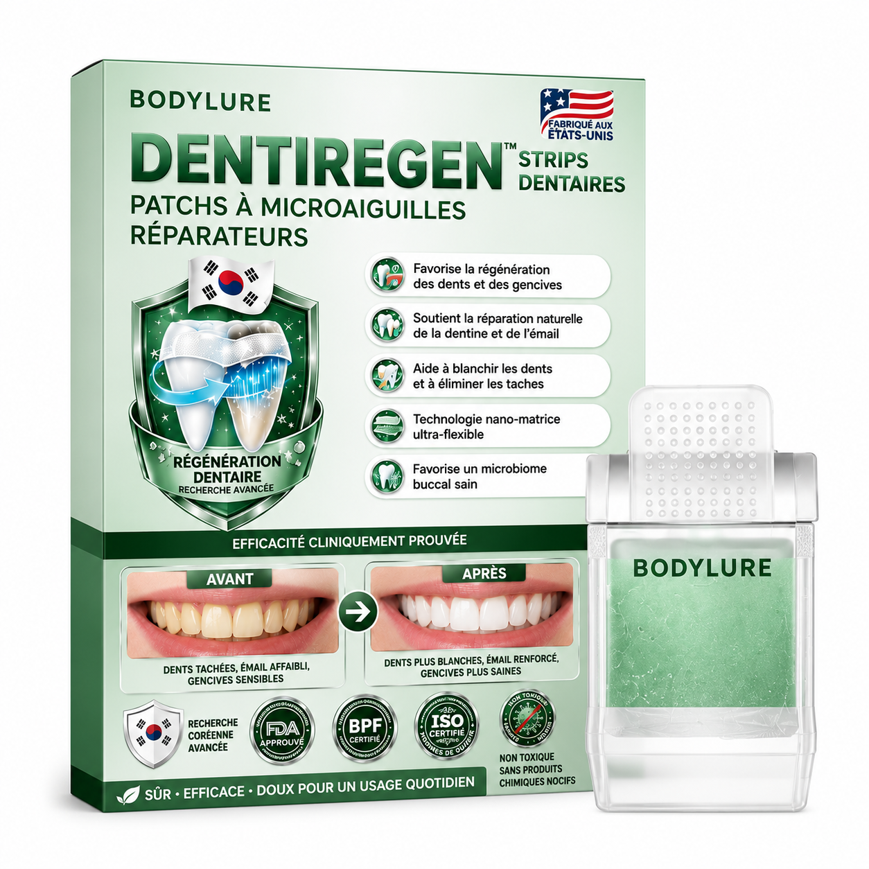 DentiRegen™ Strips Dentaires | Réparez vos dents et stoppez les gencives qui saignent en 7 jours !