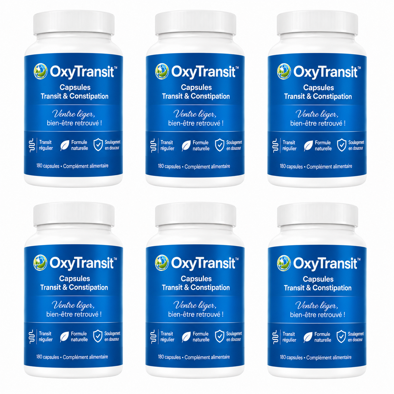 OxyTransit™ Capsules Transit & Constipation | Dissout en douceur les déchets accumulés en seulement 24 heures !