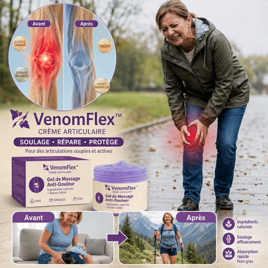 VenomFlex™ Crème Articulaire | Stoppe les douleurs au genou et restaure la souplesse des articulations en 48 heures !