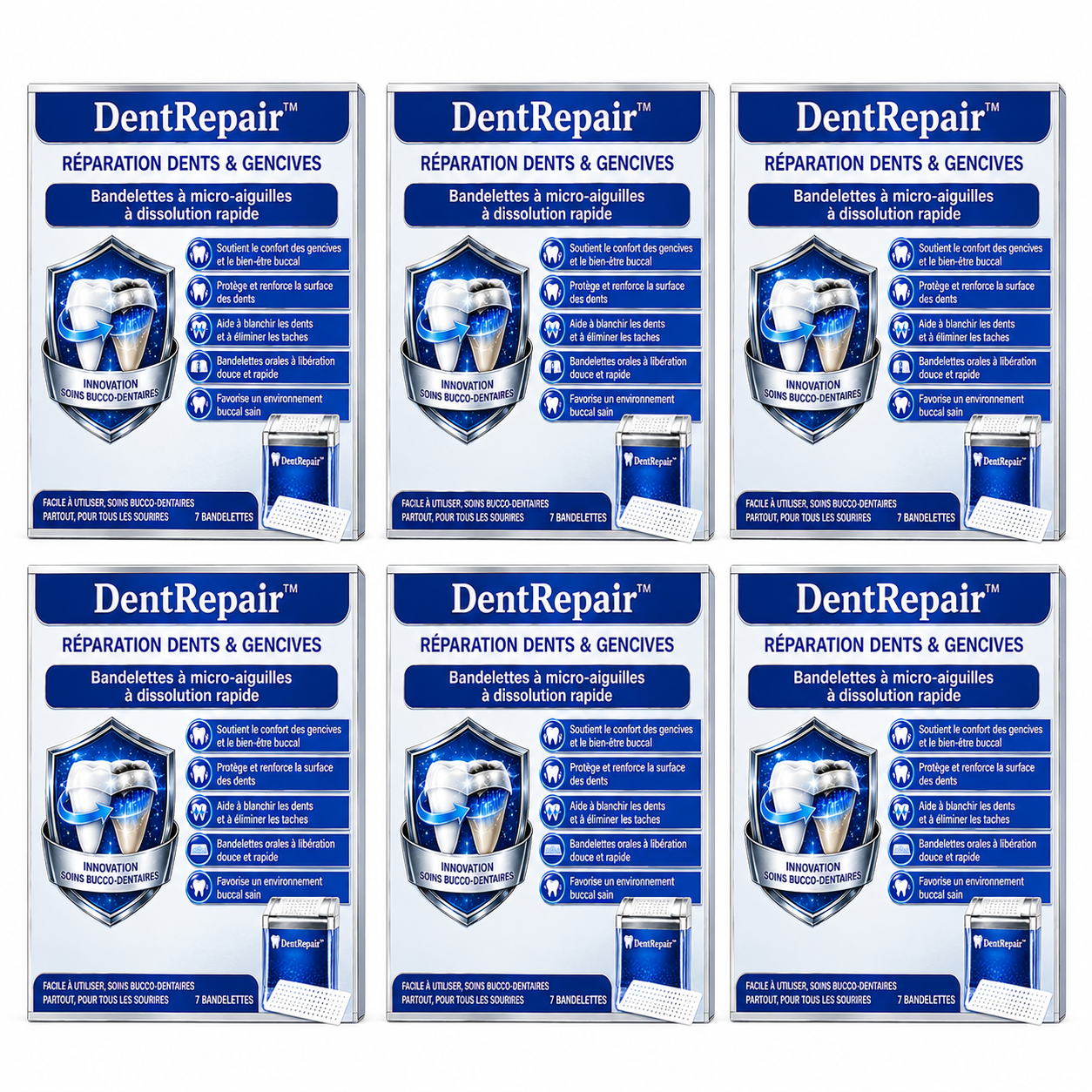 DentRepair™ Bandelettes Réparation Dentaire | Renforcez vos dents fragiles et apaisez vos gencives !