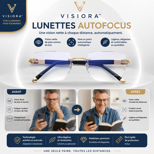 Visiora™ Lunettes Autofocus | Une vision nette en seulement 3 secondes – à toutes les distances !