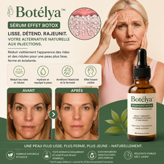 Botélya™ Sérum Effet Botox | Effacez vos rides en 15 minutes, sans injections, sans douleur, sans rendez-vous !