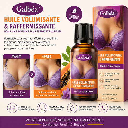 Galbéa™ Huile Volumisante & Raffermissante | Retrouver une poitrine plus ferme et plus galbée en 21 jours !