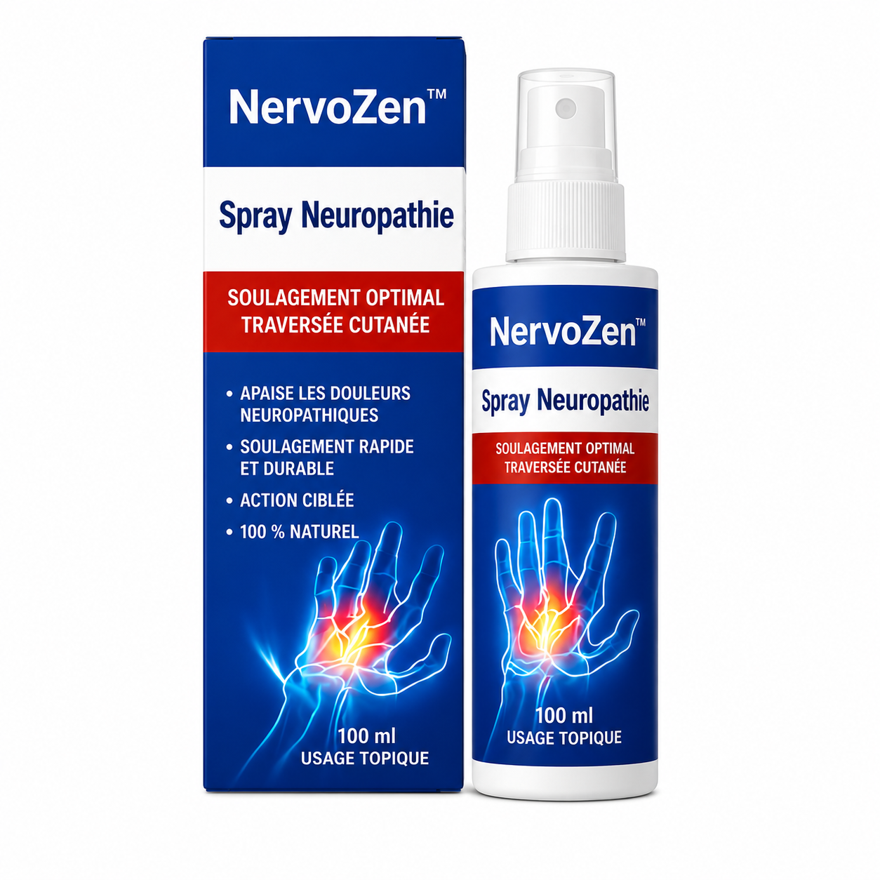 NervoZen™ Spray Neuropathie | Stoppez picotements et engourdissements dès la première application !