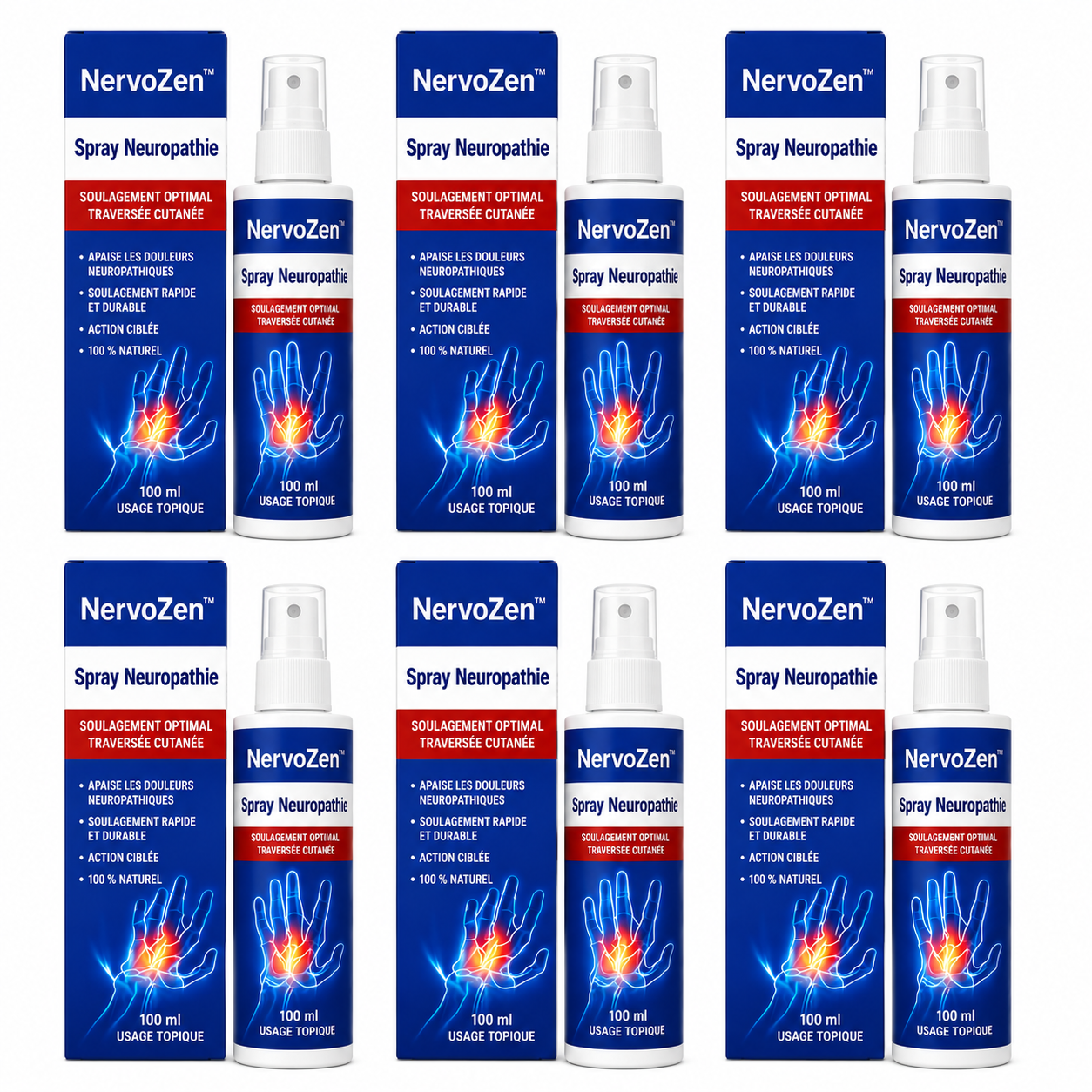 NervoZen™ Spray Neuropathie | Stoppez picotements et engourdissements dès la première application !