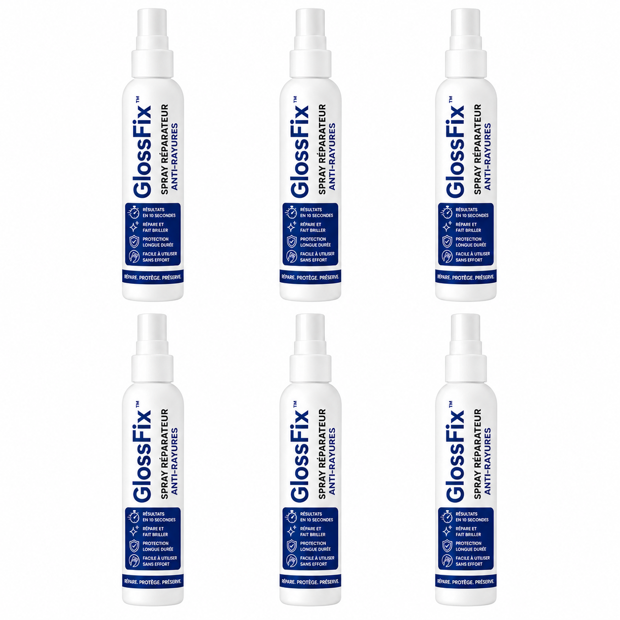GlossFix™ Spray Réparateur Anti-Rayures | Efface les éraflures en 10 secondes, sans repeindre !