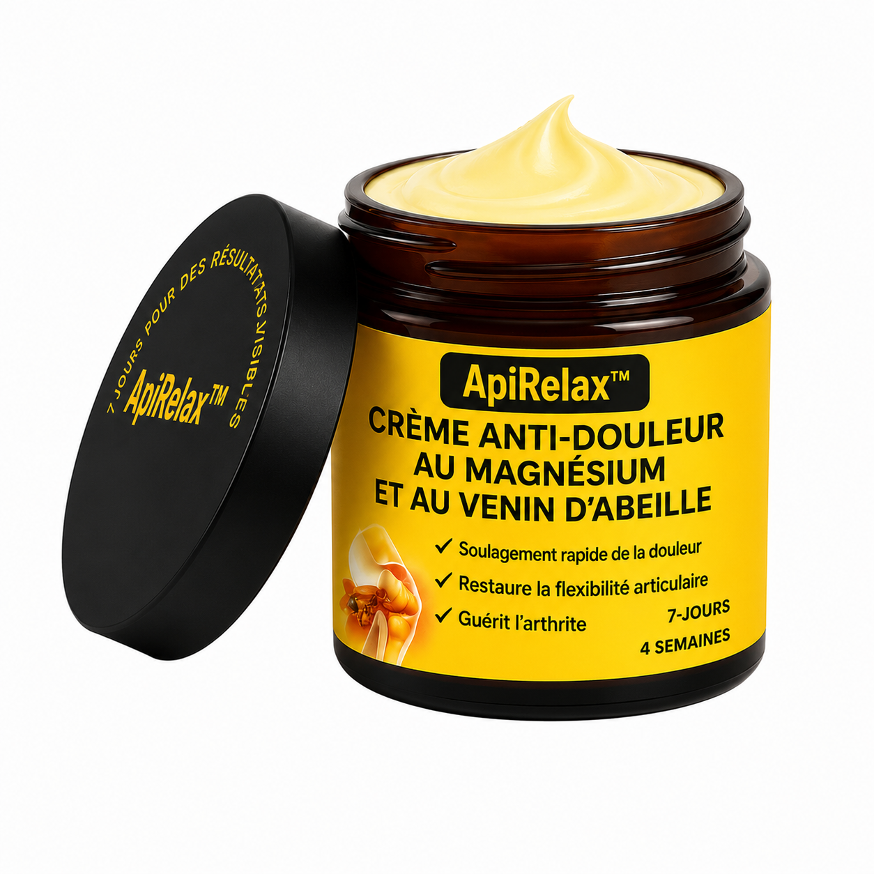 ApiRelax™ Crème Anti-douleur au Magnésium et au Venin d'Abeille | Supprime vos douleurs articulaires en un instant !
