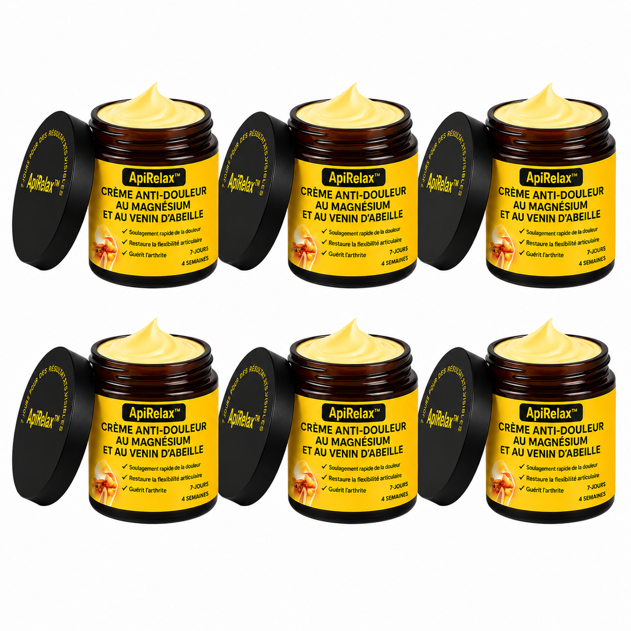 ApiRelax™ Crème Anti-douleur au Magnésium et au Venin d'Abeille | Supprime vos douleurs articulaires en un instant !