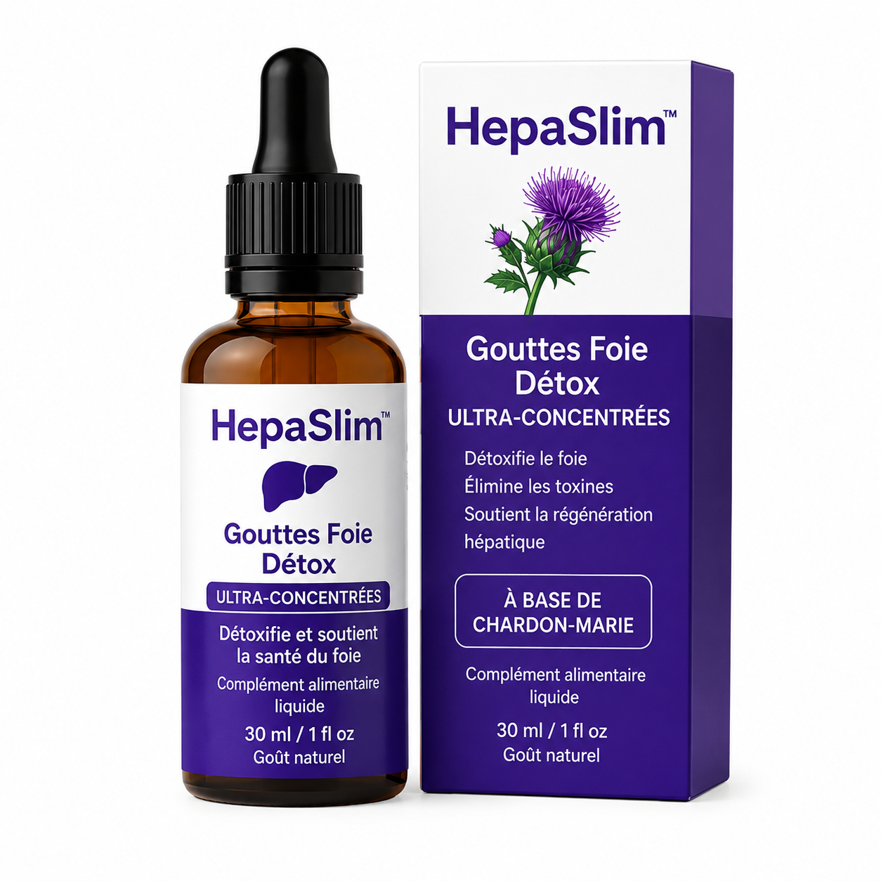 HepaSlim™ Gouttes Foie Détox Ultra-Concentrées | Décrassez votre foie et déclenchez une perte de 5 kg en 7 jours !
