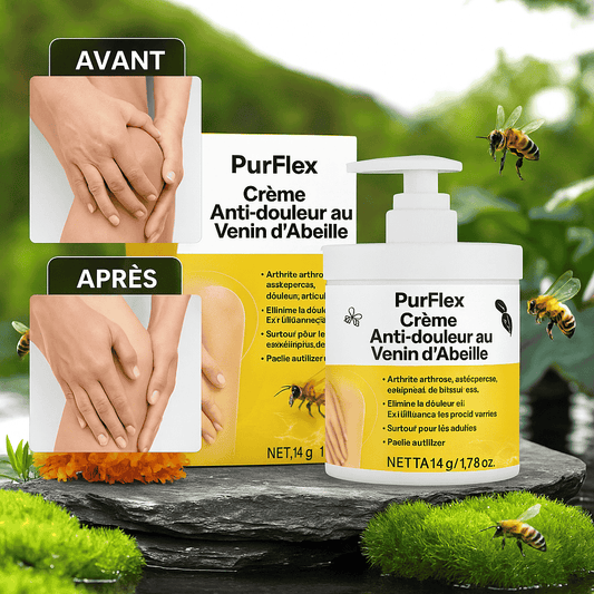 PurFlex™ Crème Anti-douleur au Venin d’Abeille | Soulage les articulations en 5 minutes!