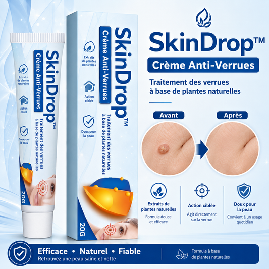 SkinDrop™ Crème Anti-Verrues | Une peau lisse et sans verrues – Résultats visibles en quelques jours seulement !