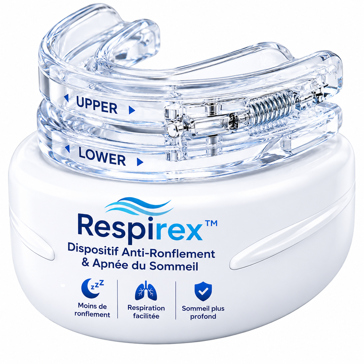 Respirex™ Dispositif Anti-Ronflement & Apnée du Sommeil | Respirez librement et dormez profondément dès la première nuit !