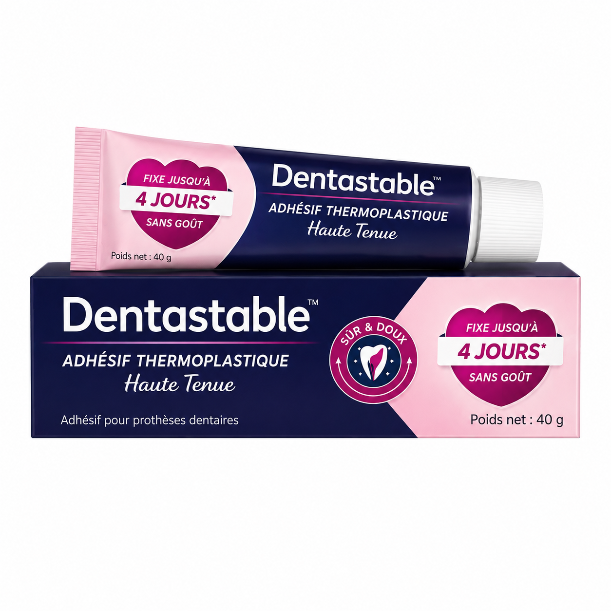 Dentastable™ Adhésif Thermoplastique Haute Tenue | Fixe instantanément votre prothèse, stoppe les mouvements gênants en 3 minutes !