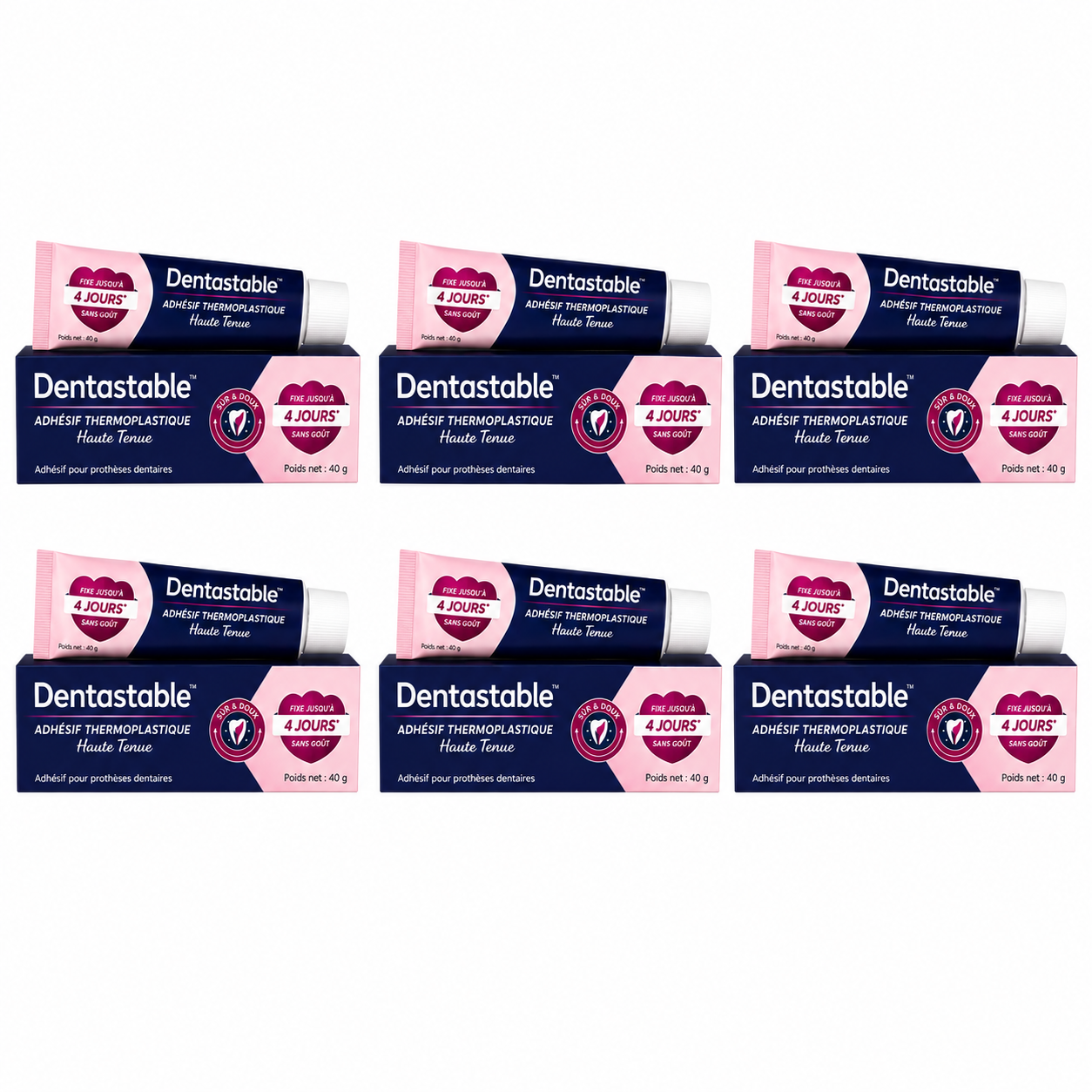 Dentastable™ Adhésif Thermoplastique Haute Tenue | Fixe instantanément votre prothèse, stoppe les mouvements gênants en 3 minutes !
