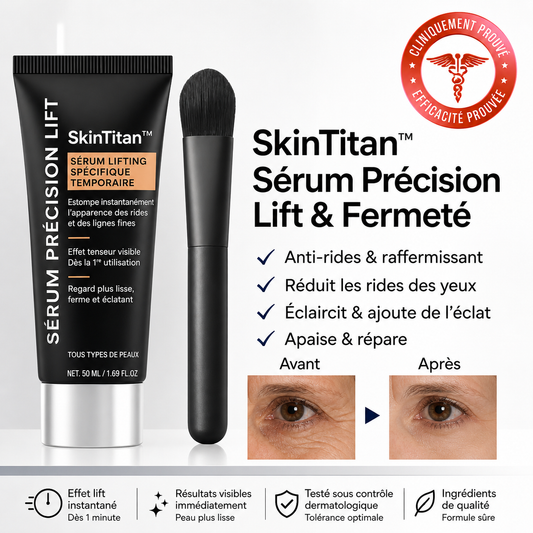 SkinTitan™ Sérum Précision Lift & Fermeté | Lisse rides et retend la peau en 7 minutes!