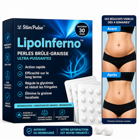 LipoInferno™ Perles Brûle-Graisse Ultra-Puissantes | Éliminent 6 kg de graisse en 5 jours seulement!