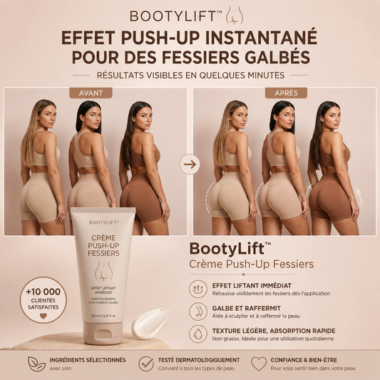 BootyLift™ Crème Push-Up Fessiers | Obtenez un fessier bombé, ferme et rehaussé en seulement 21 jours chrono !
