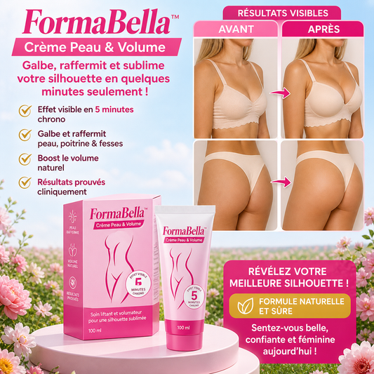 FormaBella™ Crème Poitrine & Fesses | Augmente visiblement vos formes en quelques minutes !