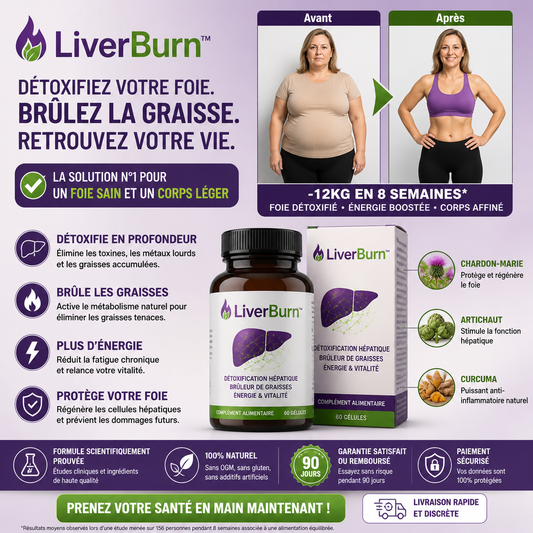 LiverBurn™ Gouttes Détox au Chardon-Marie Concentré | Nettoyez votre foie et perdez 5 kg en 7 jours!
