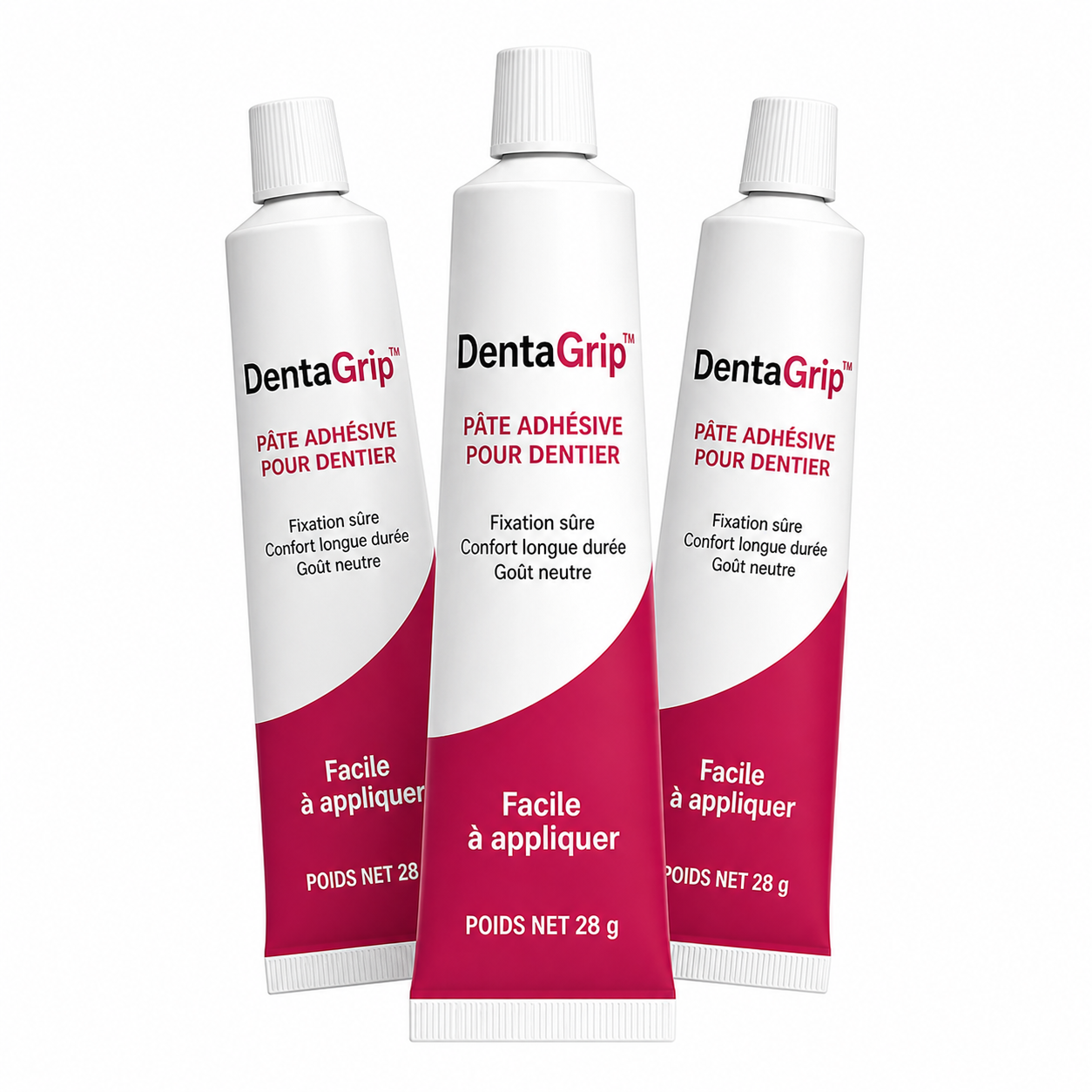 DentaGrip™ Pâte Adhésive pour Dentier | Fixe solidement votre dentier et assure un confort parfait en 5 minutes!