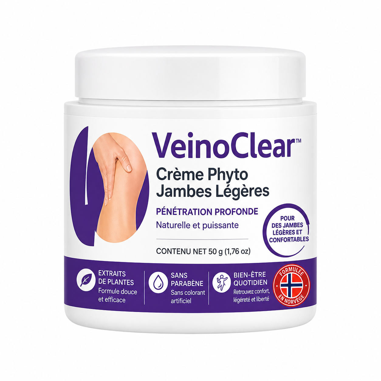 VeinoClear™ Crème Phyto Jambes Légères | Soulage varices, gonflements et crampes en 10 minutes!