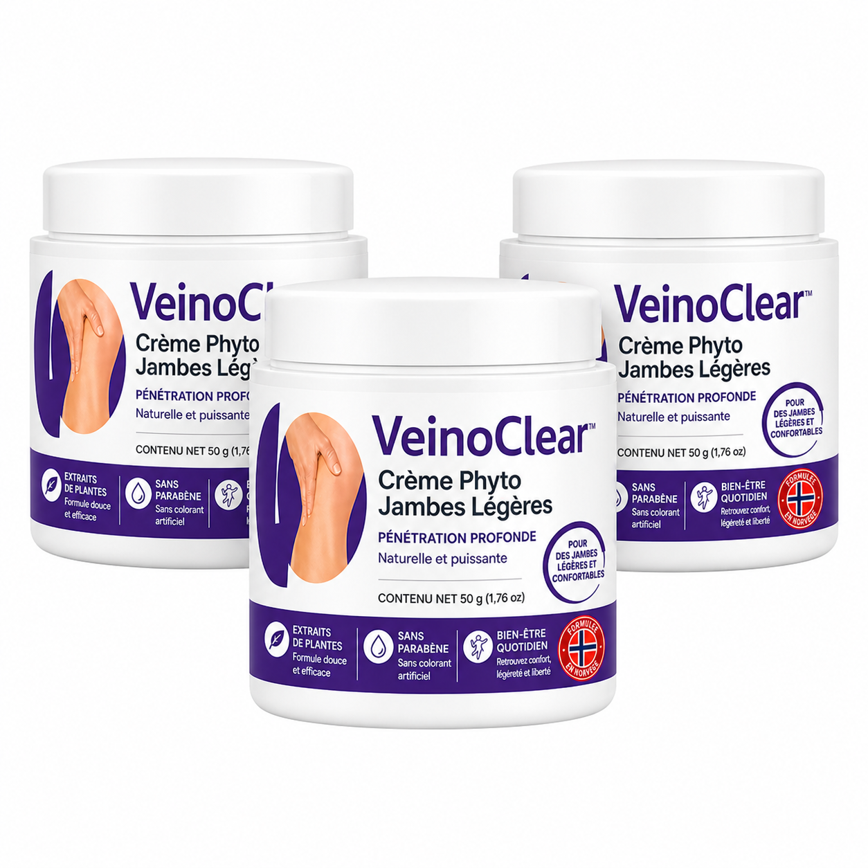 VeinoClear™ Crème Phyto Jambes Légères | Soulage varices, gonflements et crampes en 10 minutes!
