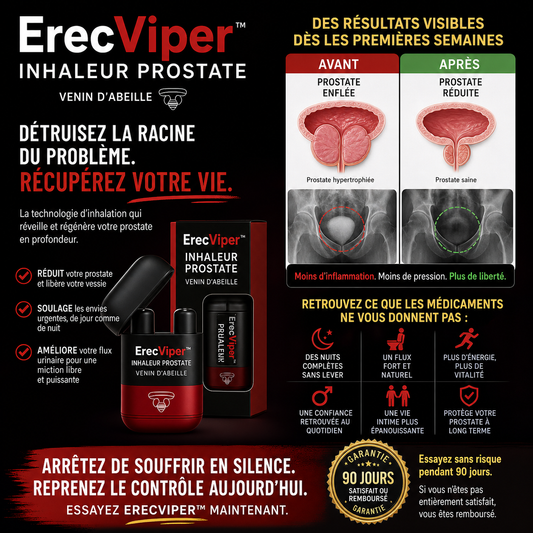 ErecViper™ Inhaleur Prostate au Venin d’Abeille | Retrouvez une érection dure comme du béton en 3 minutes!