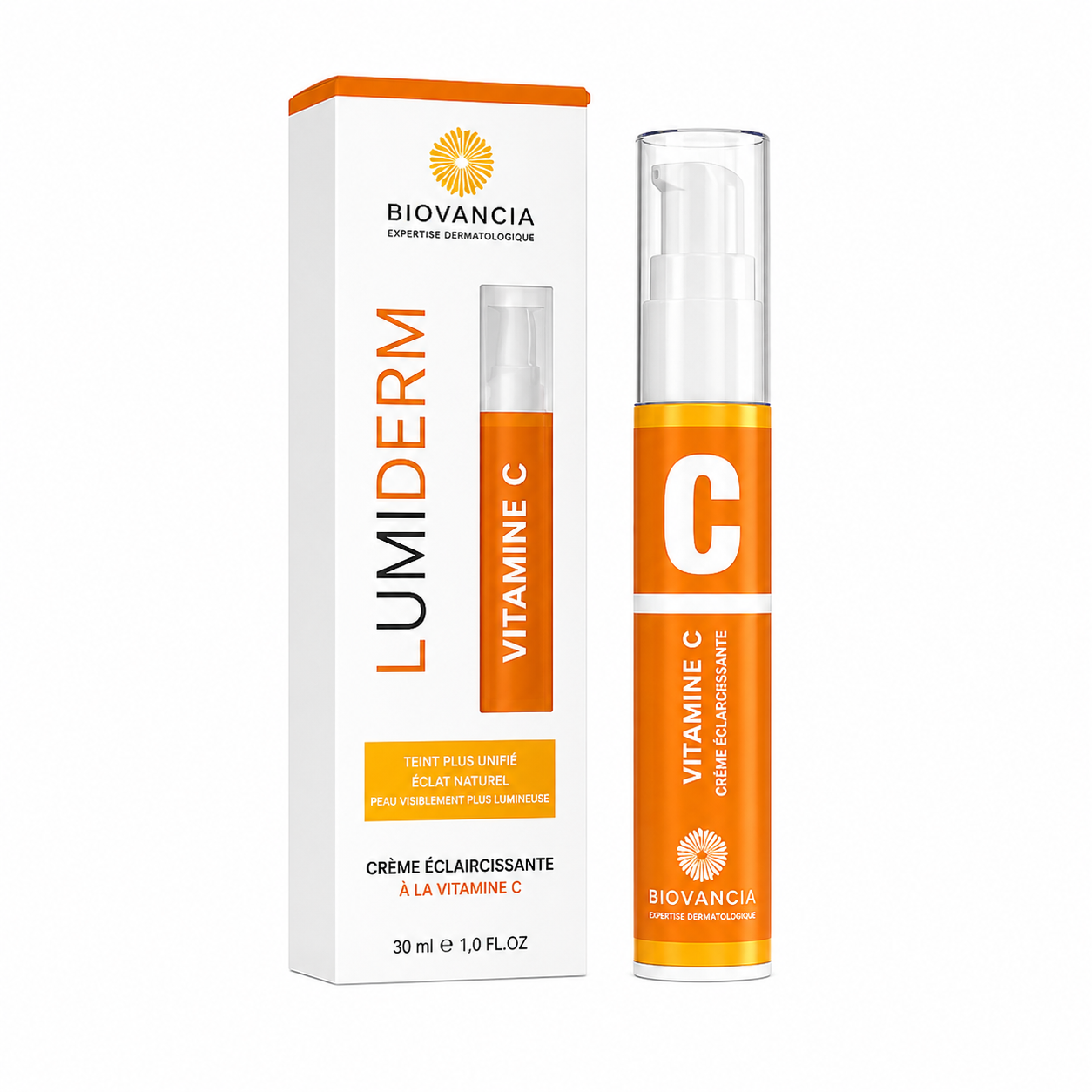 LumiDerm™ Crème Éclaircissante à la Vitamine C | Élimine les taches et illumine votre teint en 10 minutes!