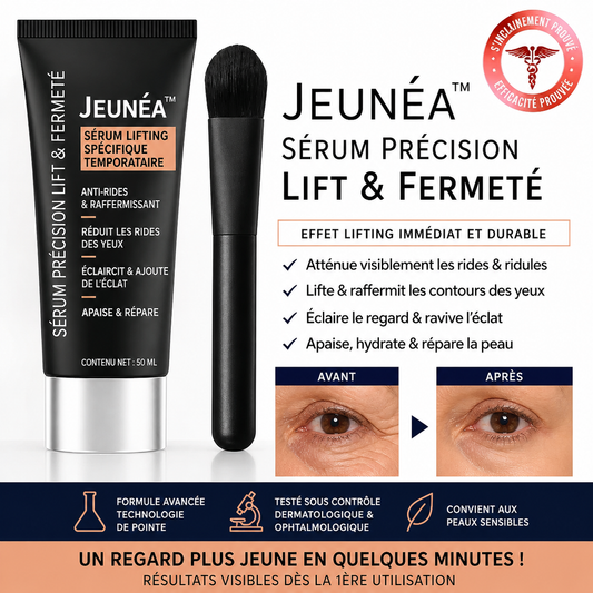 Jeunéa™ Sérum Précision Lift & Fermeté | Efface vos rides et retend la peau en 7 minutes !