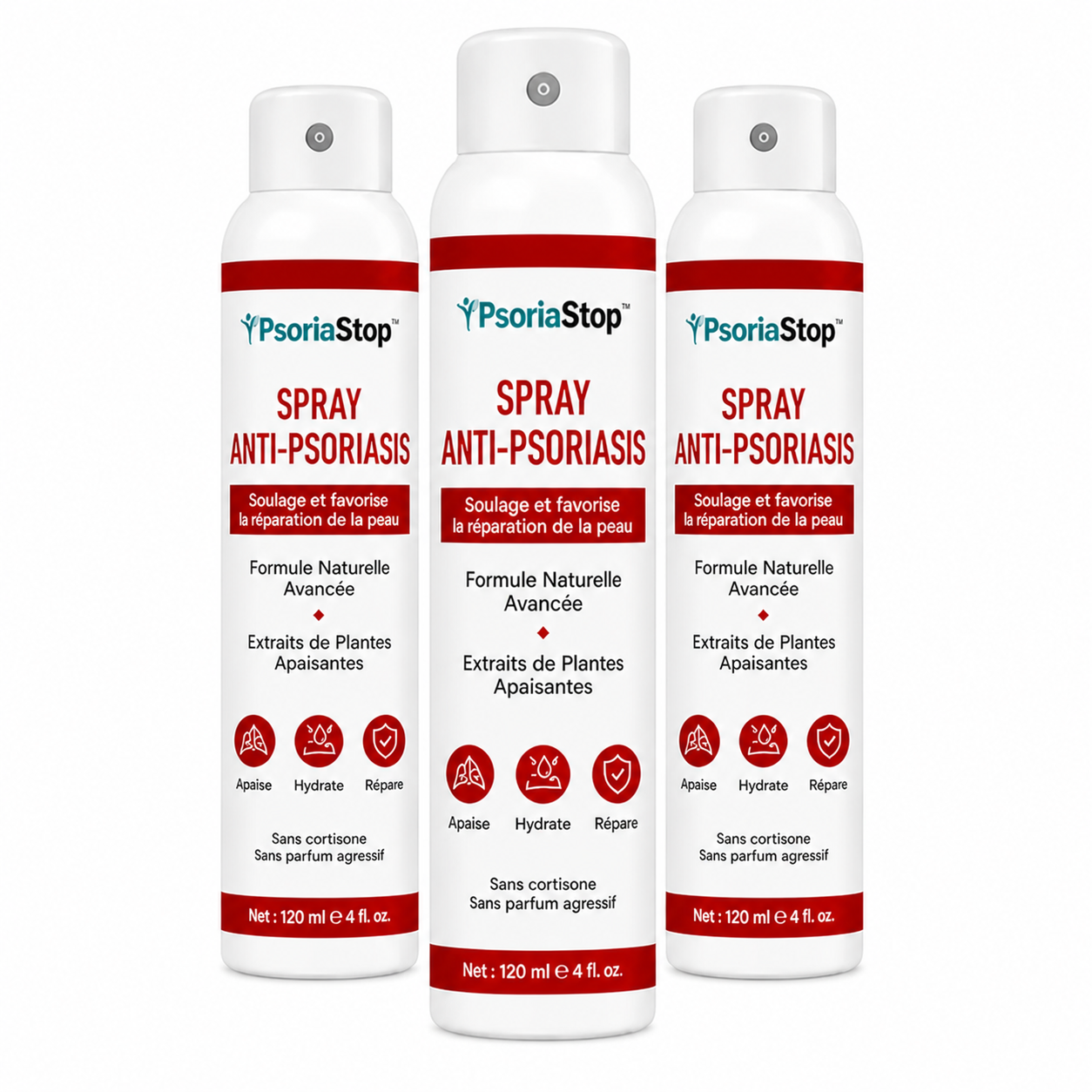 PsoriaStop™ Spray Anti-Psoriasis | Stoppe les démangeaisons et efface les plaques en 5 jours chrono !