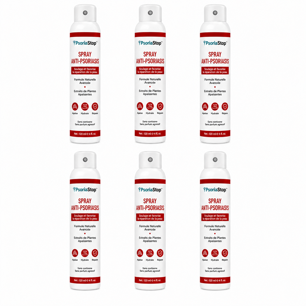 PsoriaStop™ Spray Anti-Psoriasis | Stoppe les démangeaisons et efface les plaques en 5 jours chrono !