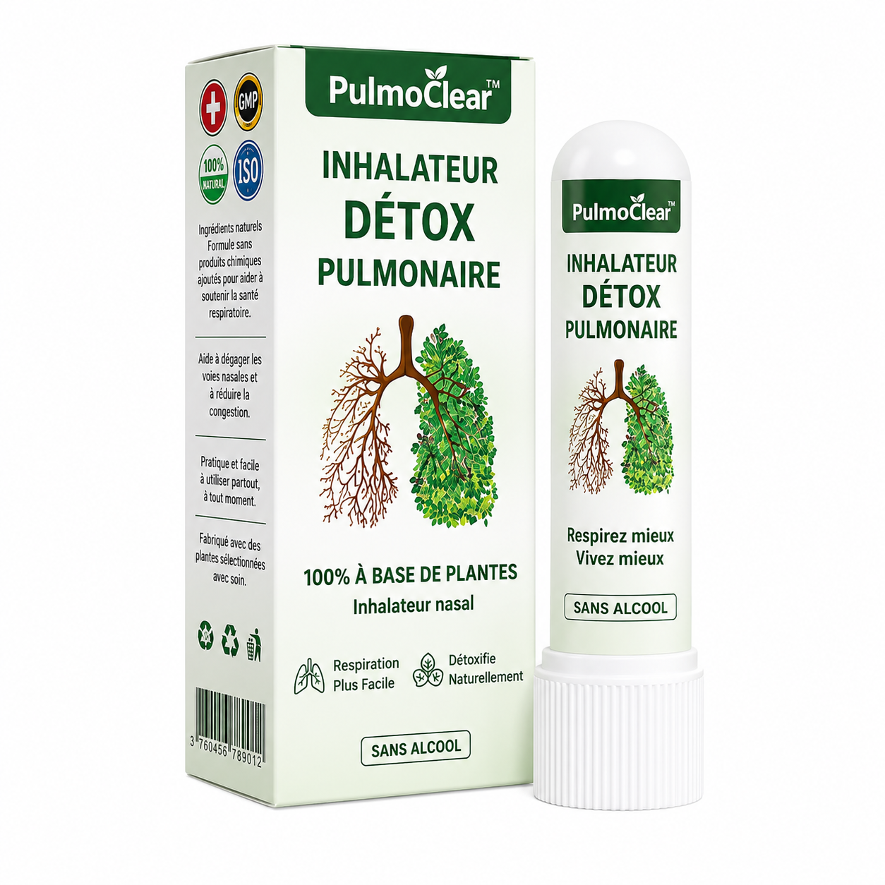 PulmoClear™ Inhalateur Détox Pulmonaire | Éliminez 97 % des toxines et respirez à pleins poumons en 15 minutes !